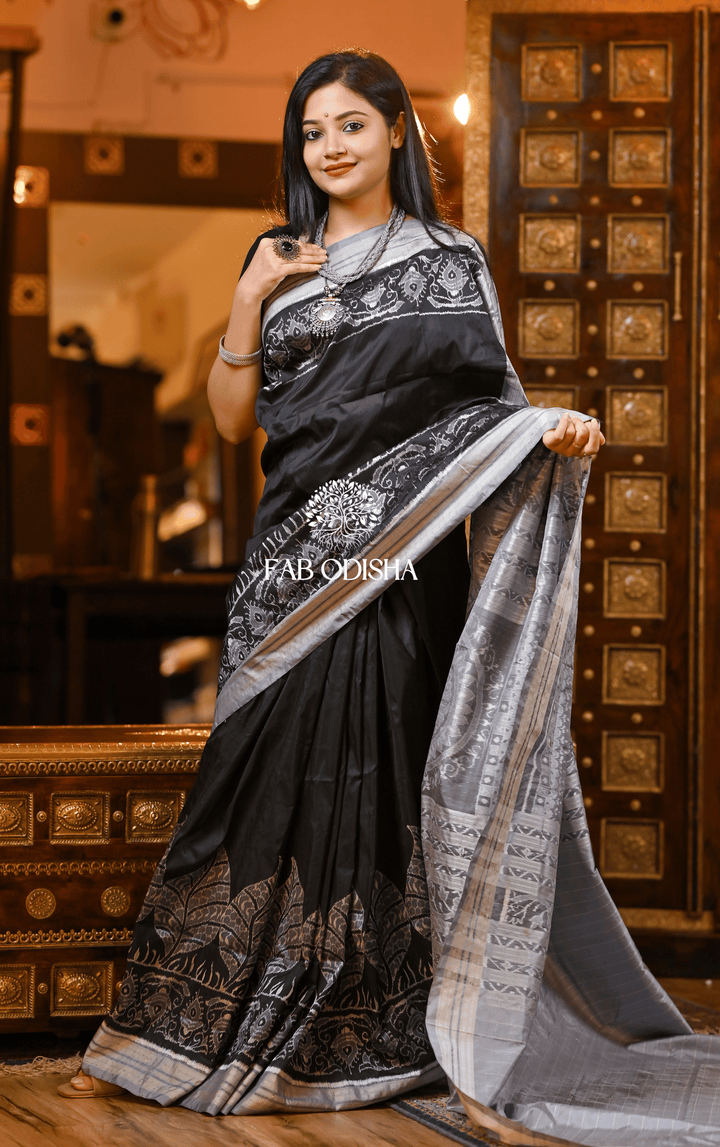DIBYA DHAGA EXCLUSIVE SAMBALPURI HANDLOOM PURE SILK SAREE