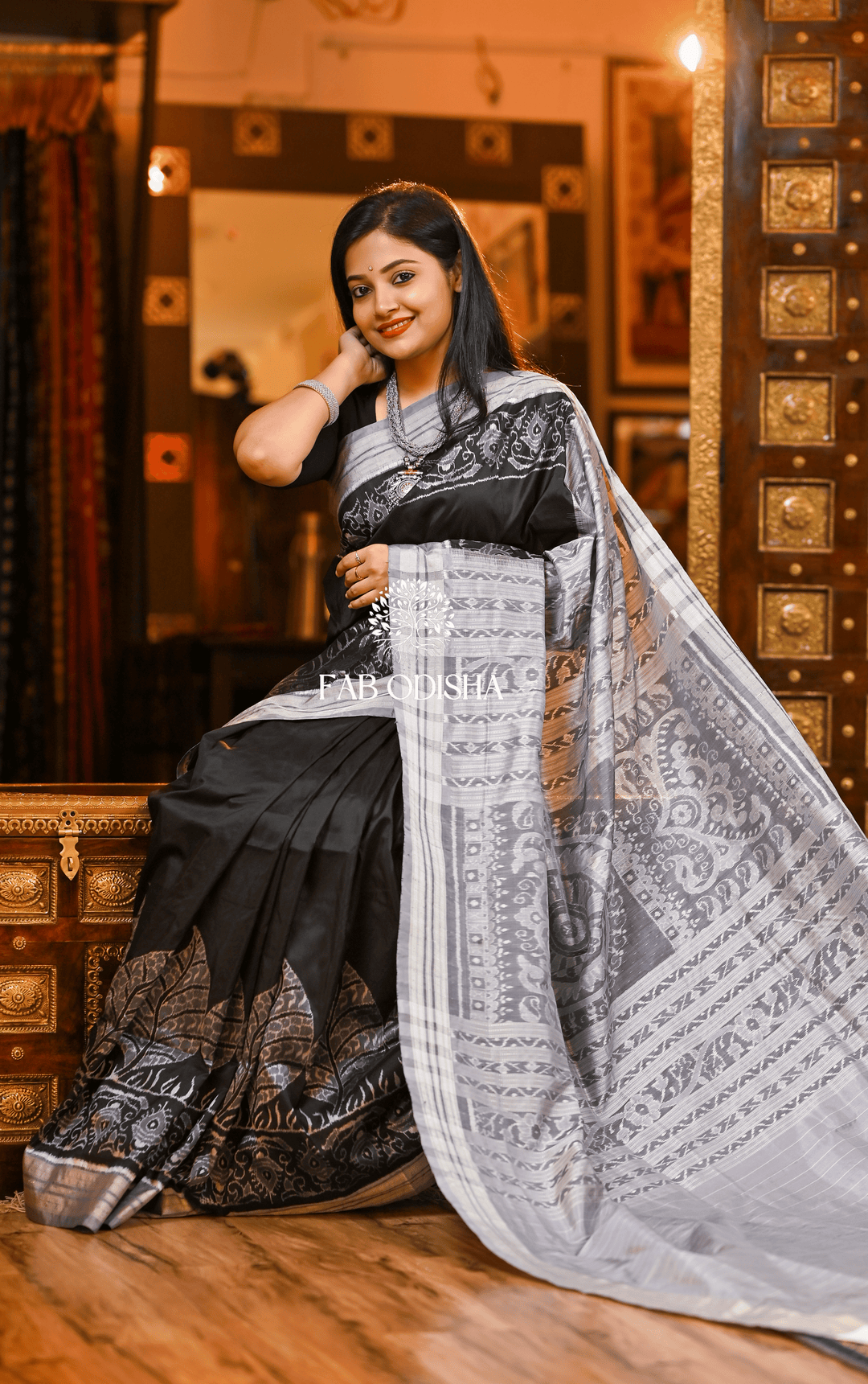DIBYA DHAGA EXCLUSIVE SAMBALPURI HANDLOOM PURE SILK SAREE
