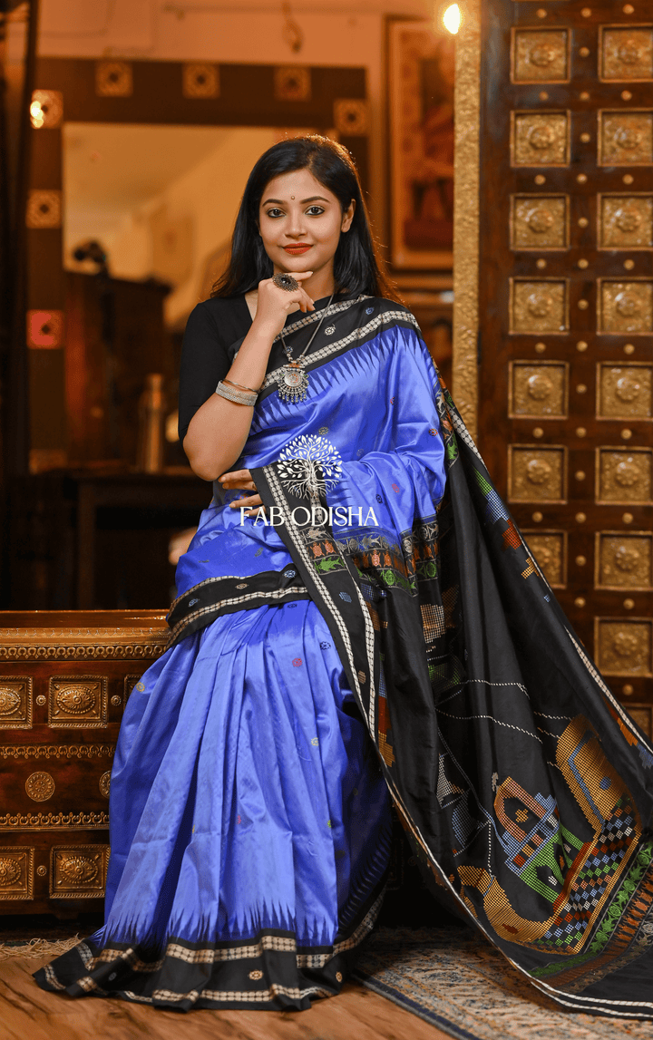 PARAMPARA BALI JATRA SAMBALPURI HANDLOOM PURE SILK SAREE
