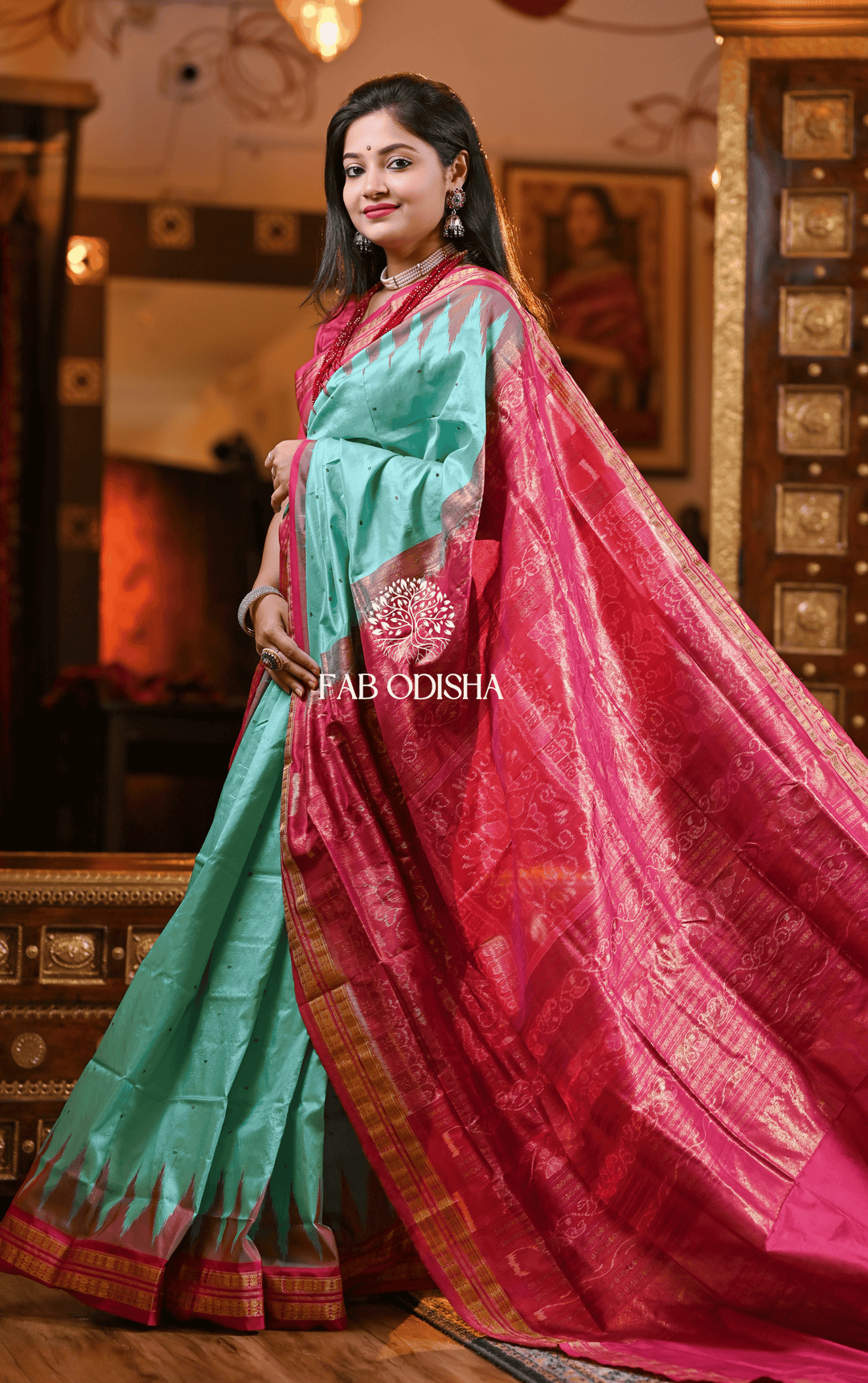 VARNAM SAMBALPURI PURE TISSUE AANCHAL SILK SAREE