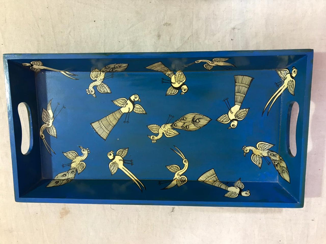 BLUE BIRDS OF PARADISE TRAY