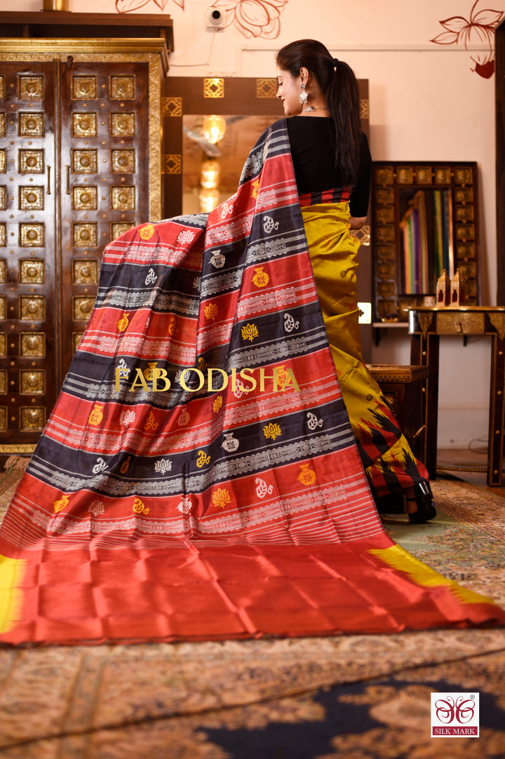 RAJSHREE BERHAMPURI DOUBLE AANCHAL PURE SILK PATTA SAREE