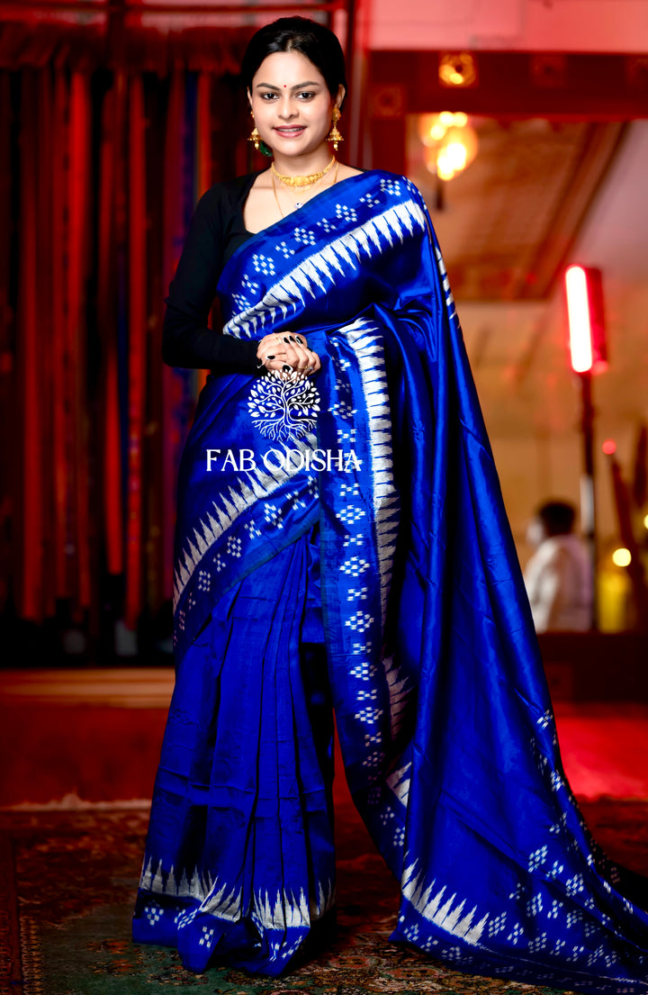 NEEL-ASMANI PASSAPALI BORDER ELITE MULBERRY HANDLOOM SILK SAREE