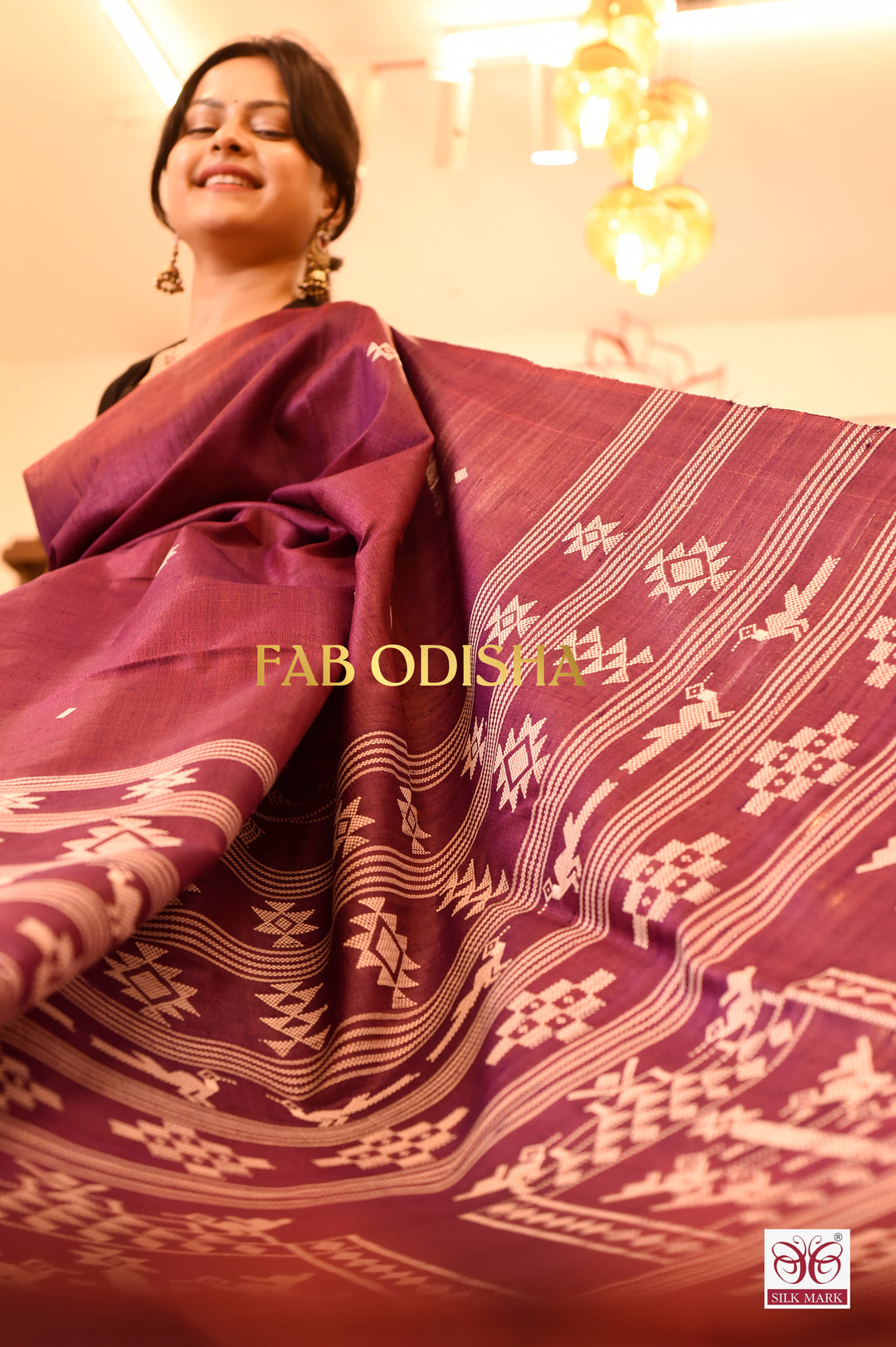 DIVYARANGI SUKRITI BOMKAI HERITAGE FINE TUSSAR HANDLOOM SILK SAREE