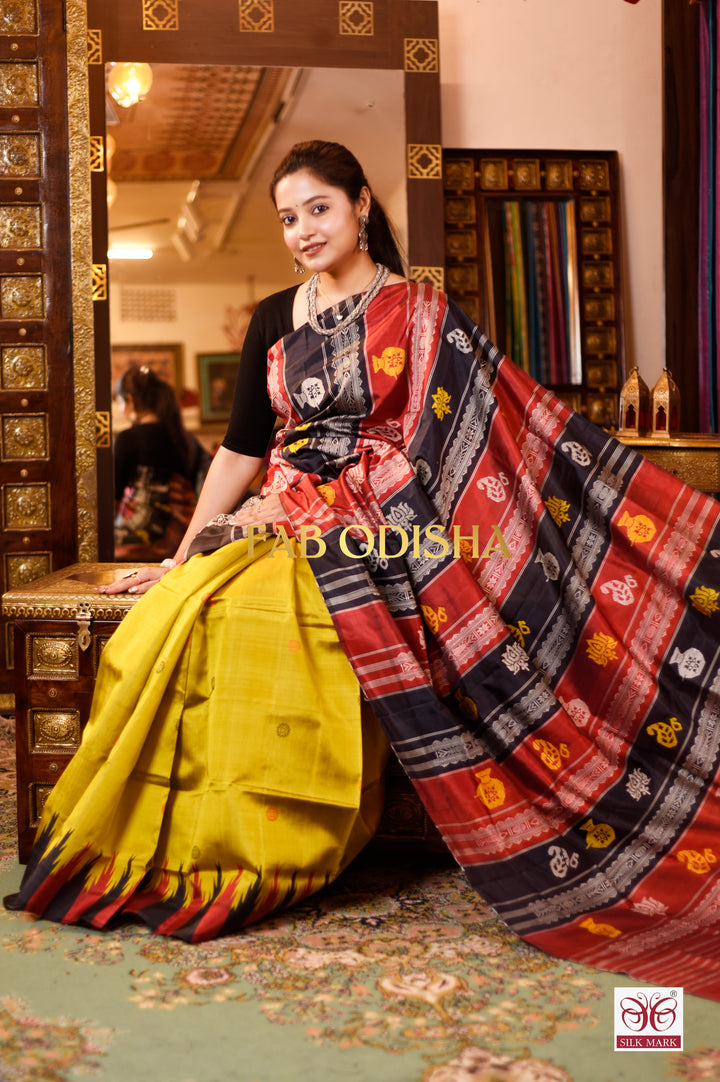 RAJSHREE BERHAMPURI DOUBLE AANCHAL PURE SILK PATTA SAREE