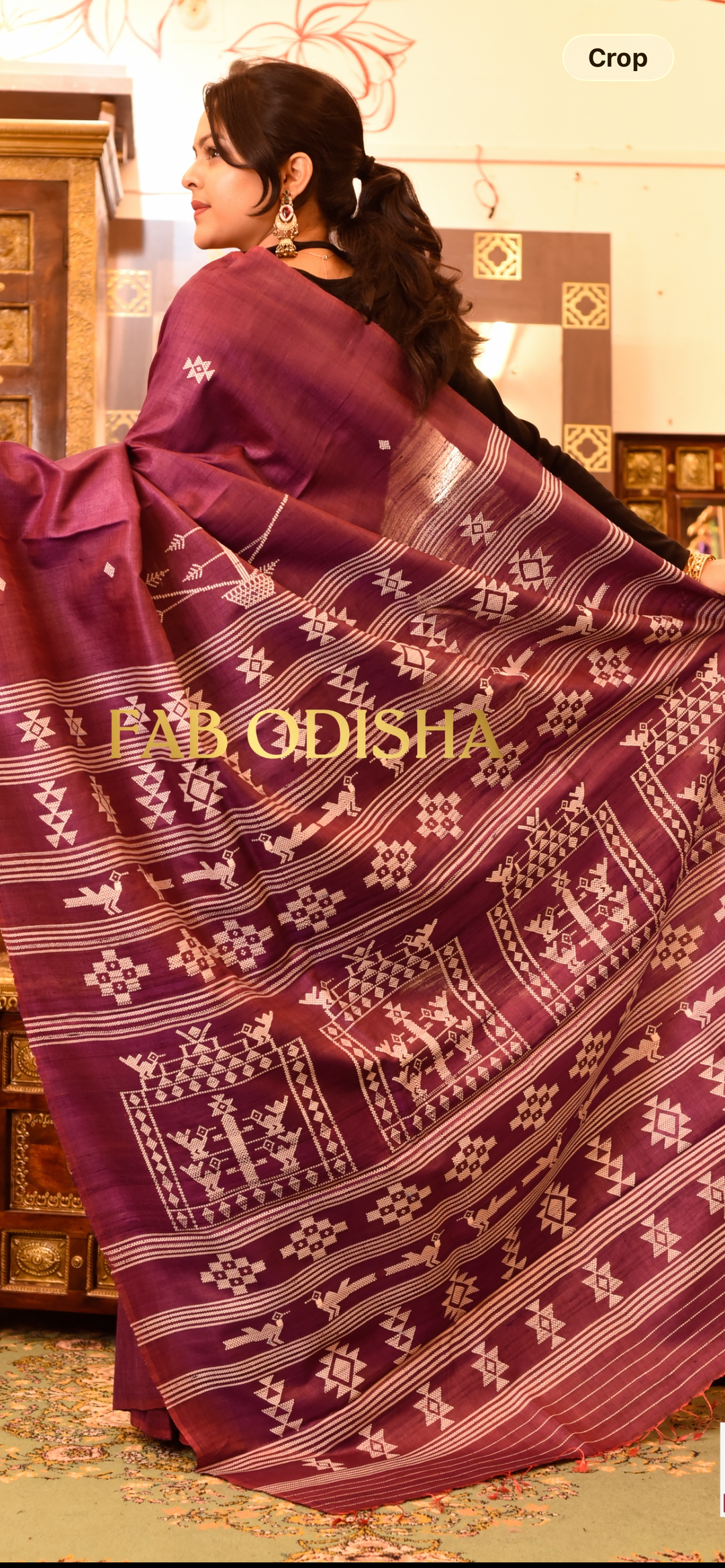 DIVYARANGI SUKRITI BOMKAI HERITAGE FINE TUSSAR HANDLOOM SILK SAREE
