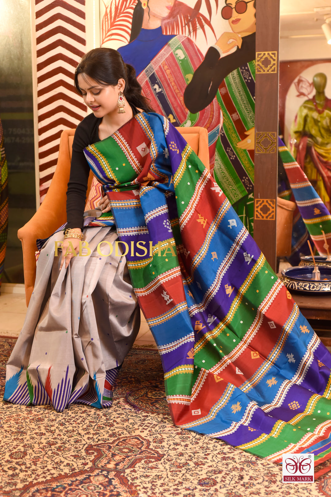 SHUBH SHRINGAR BERHAMPURI DOUBLE AANCHAL PURE SILK PATTA SAREE