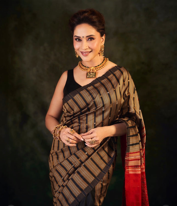 MADHURI DIXIT EXCLUSIVE SAMBALPURI HANDLOOM PURE SILK SAREE