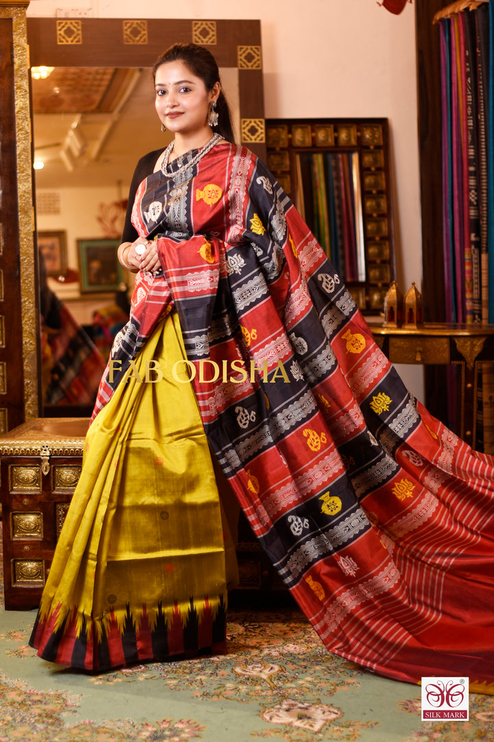RAJSHREE BERHAMPURI DOUBLE AANCHAL PURE SILK PATTA SAREE