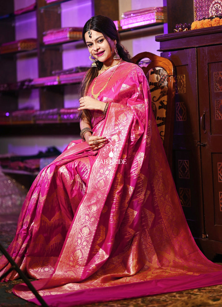 ”RAJRANI HAAR" SONA-RUPA ZARI PURE SILK BANARASI SAREE