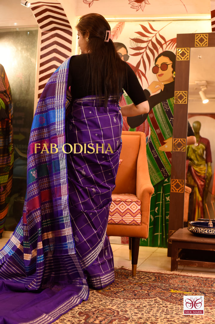CHAND BAHAR BERHAMPURI DOUBLE AANCHAL PURE SILK PATTA SAREE