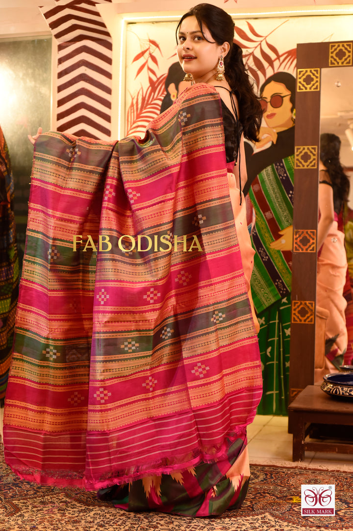 MYSTIC BRIDAL RESPLENDENT DOUBLE ANCHAL BERHAMPURI PATTA SAREE