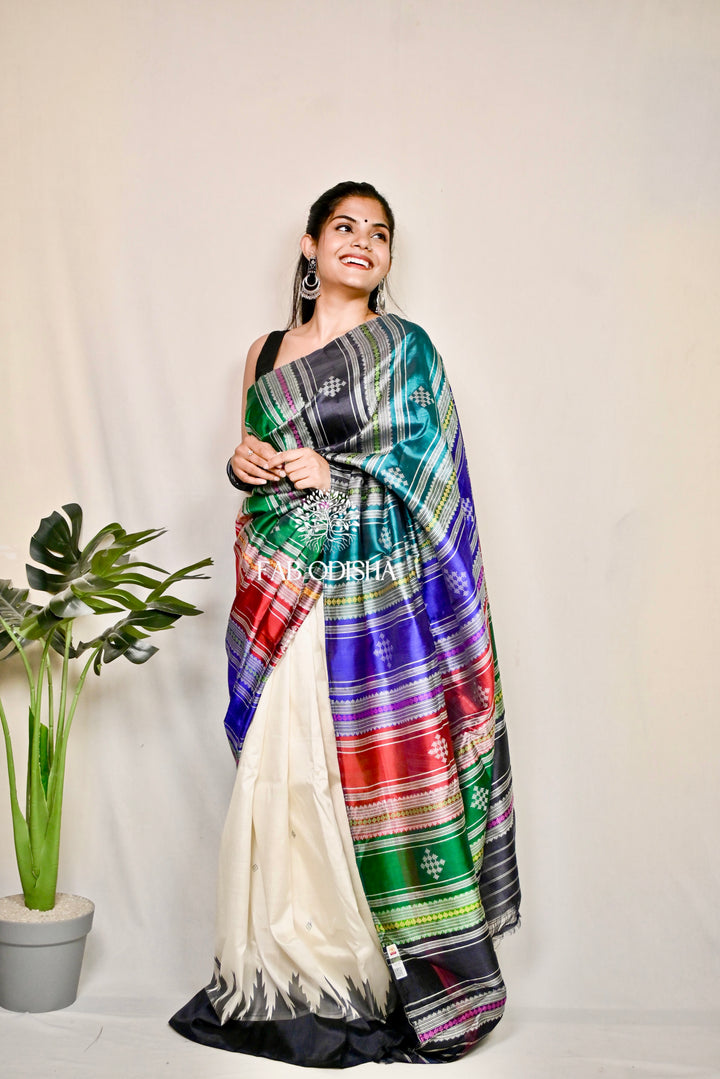 ADWITIYA DOUBLE ANCHAL BERHAMPURI PATTA SAREE