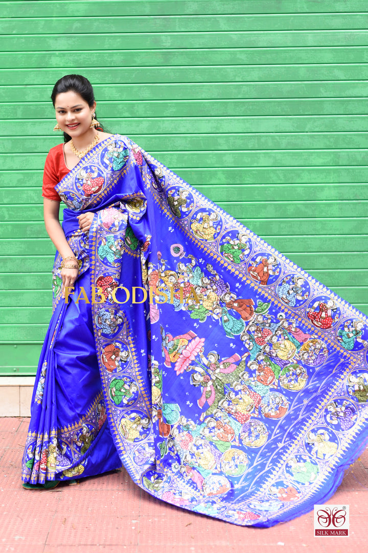 HERITAGE SUKANYA TWAMEVO PATTACHITRA PURE SILK HANDLOOM SAREE