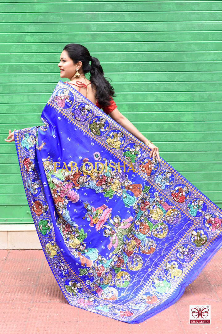 HERITAGE SUKANYA TWAMEVO PATTACHITRA PURE SILK HANDLOOM SAREE