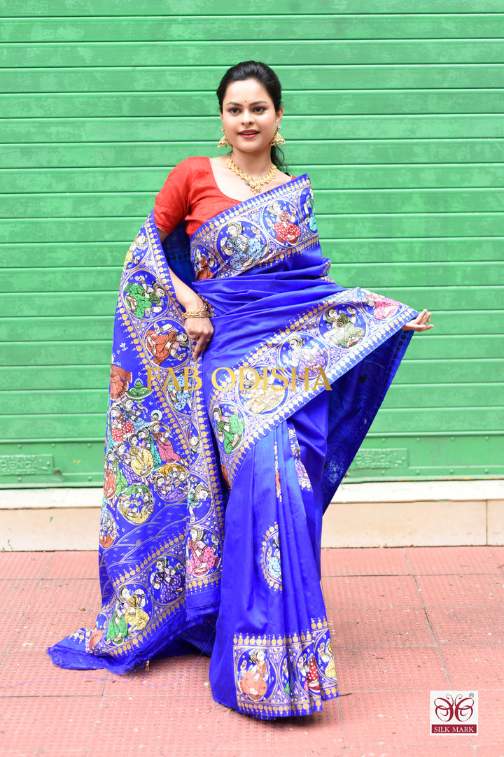 HERITAGE SUKANYA TWAMEVO PATTACHITRA PURE SILK HANDLOOM SAREE