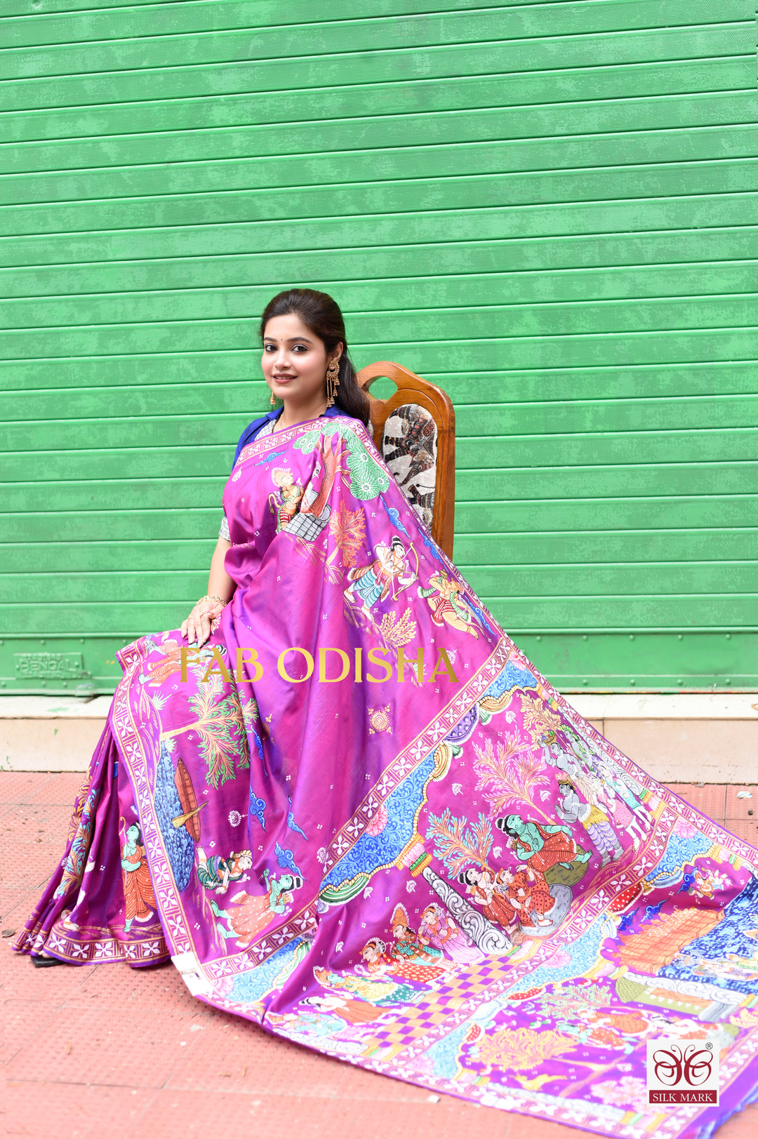 RAM SITA VIVAH KATHA THEMED PATTACHITRA PURE SILK HANDLOOM SAREE