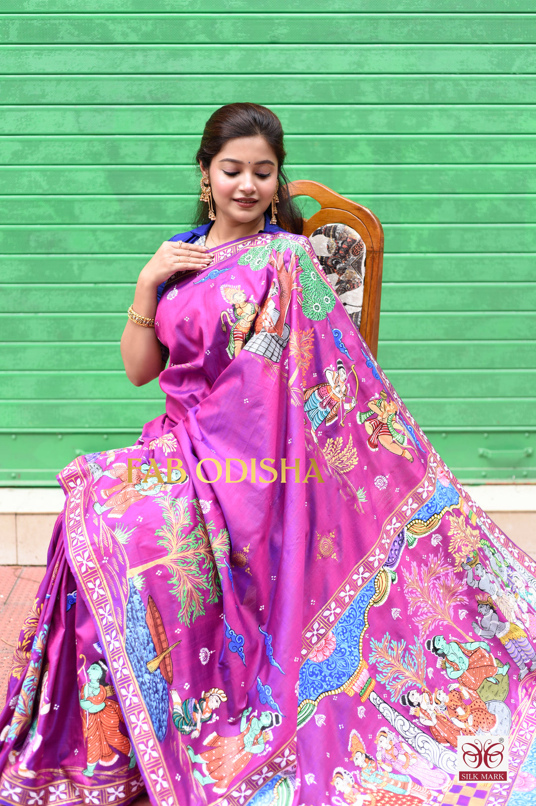 RAM SITA VIVAH KATHA THEMED PATTACHITRA PURE SILK HANDLOOM SAREE