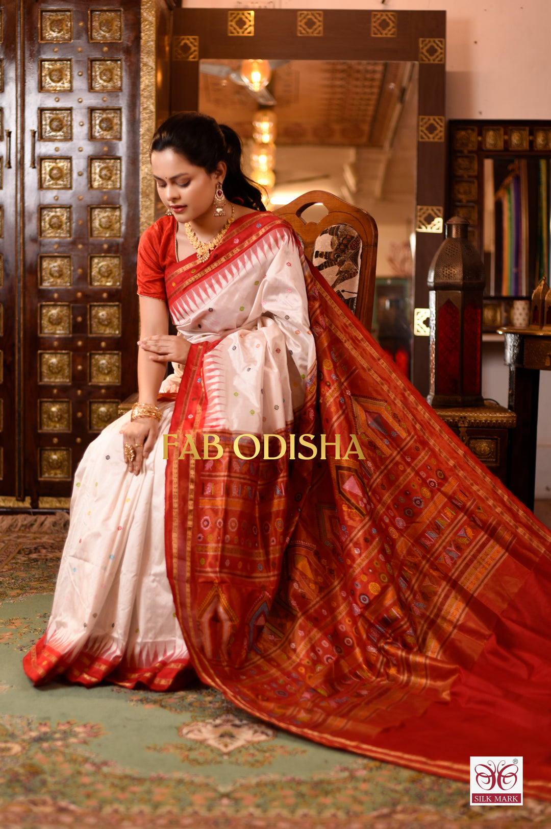 SWETA PADMA EXCLUSIVE DOLABEDI TISSUE SAMBALPURI HANDLOOM SILK SAREE