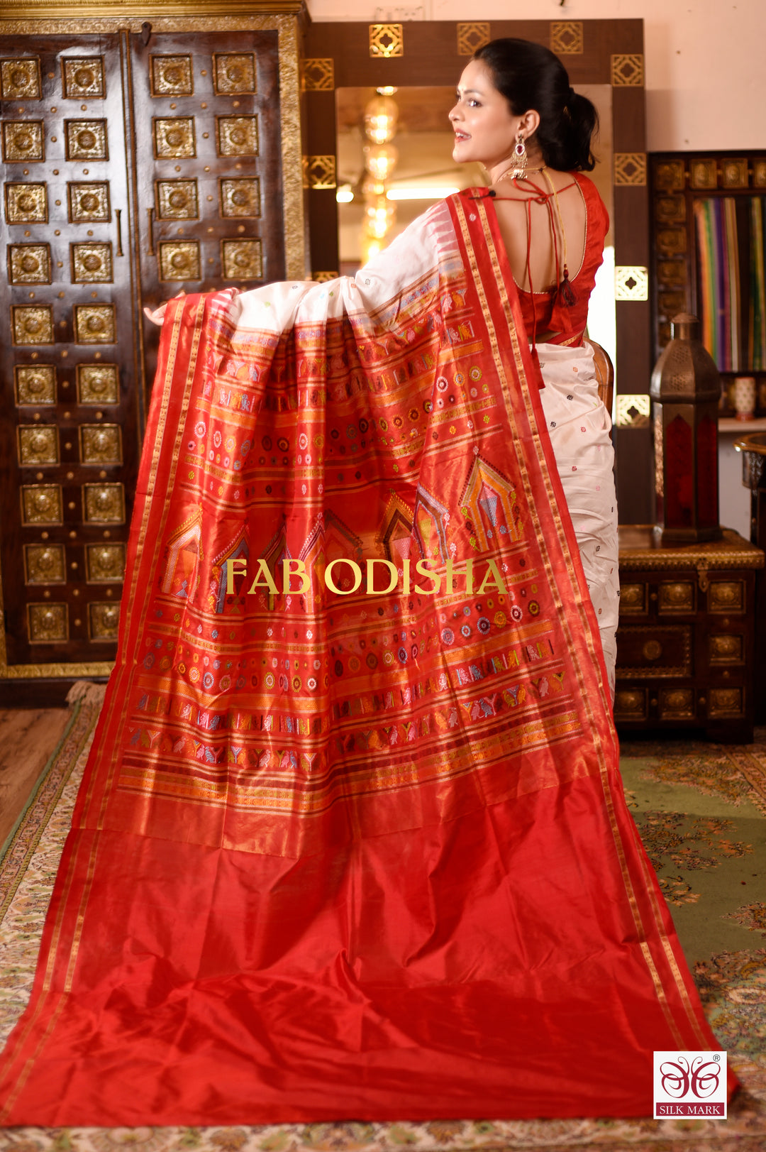 SWETA PADMA EXCLUSIVE DOLABEDI TISSUE SAMBALPURI HANDLOOM SILK SAREE
