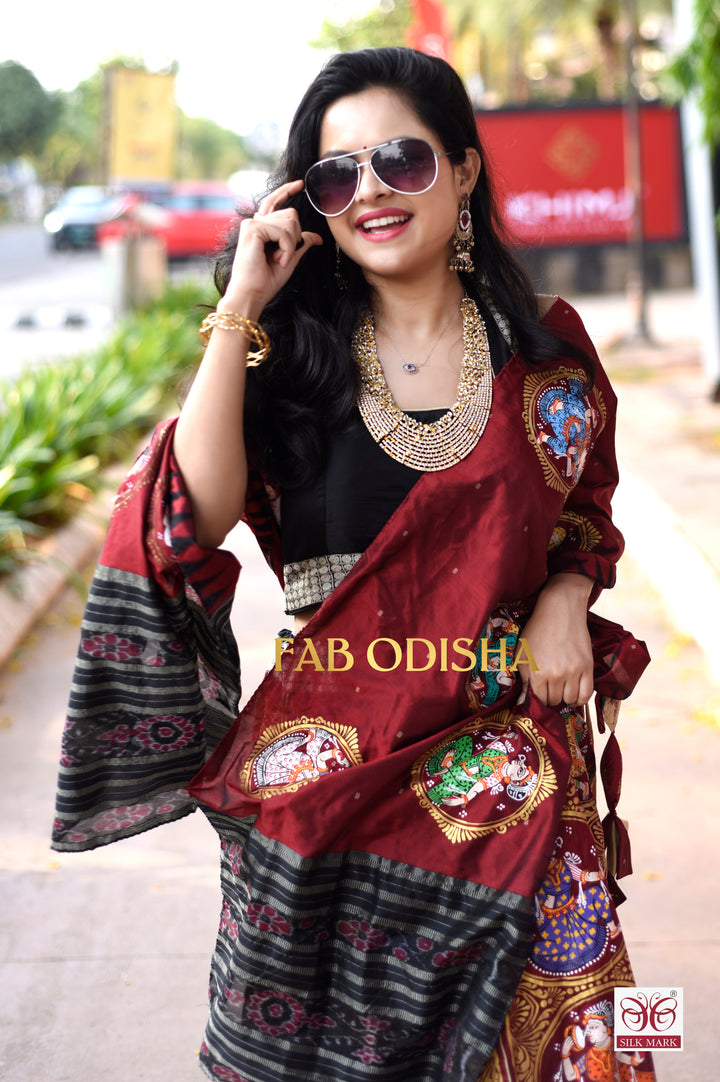 MAHARANI AURA HERITAGE EXCLUSIVE PATTACHITRA HANDLOOM LEHENGA