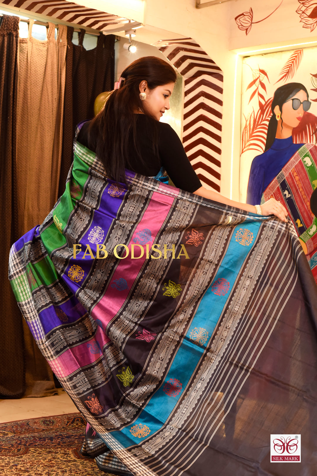 CHANCHAL RAGINI BERHAMPURI DOUBLE AANCHAL PURE SILK PATTA SAREE