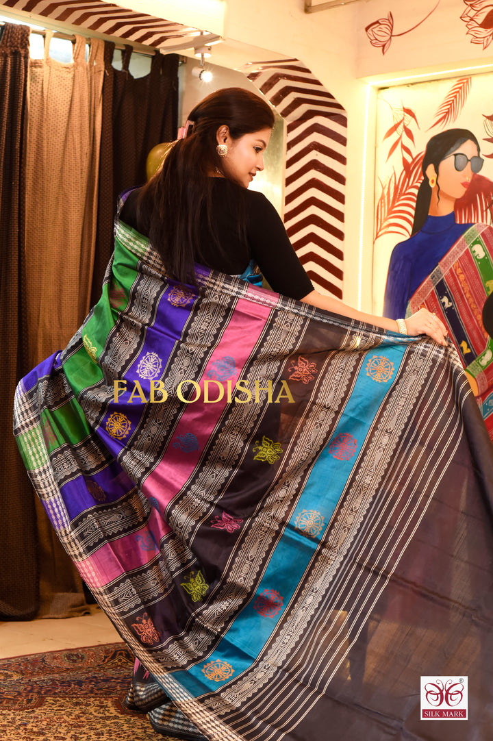 CHANCHAL RAGINI BERHAMPURI DOUBLE AANCHAL PURE SILK PATTA SAREE