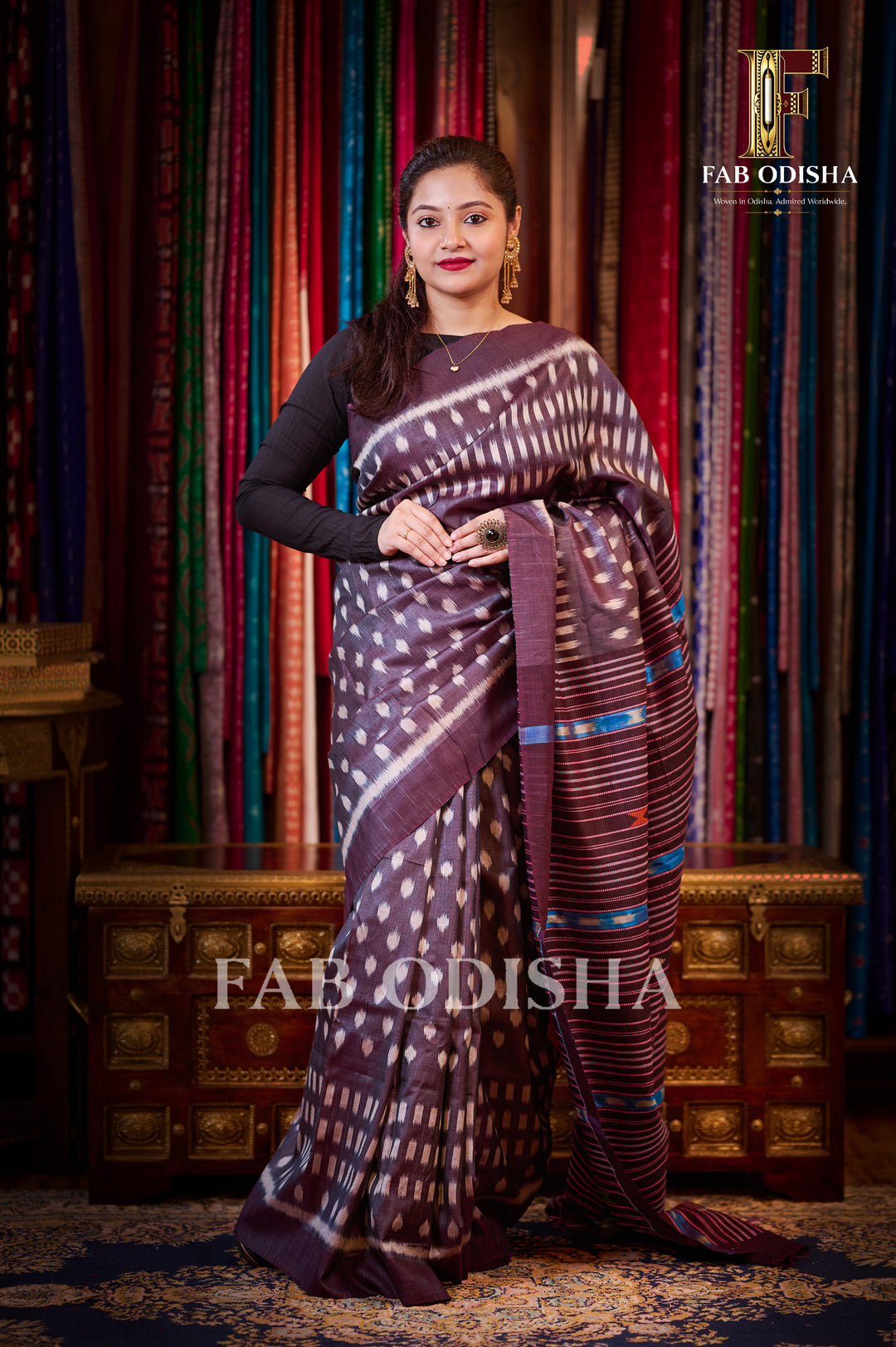 SASHI PRABHA KOTPAD KATHA ON FINE TUSSAR SILK SAREE