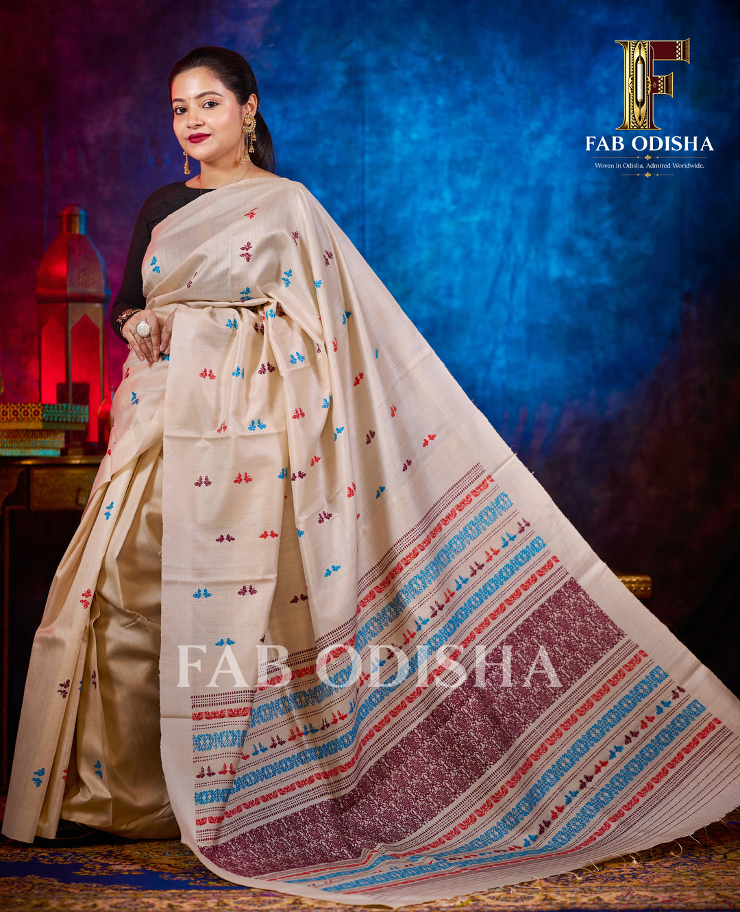 NOOR-E-CHAND TITLI MOONLIGHT FINE TUSSAR SILK SAREE
