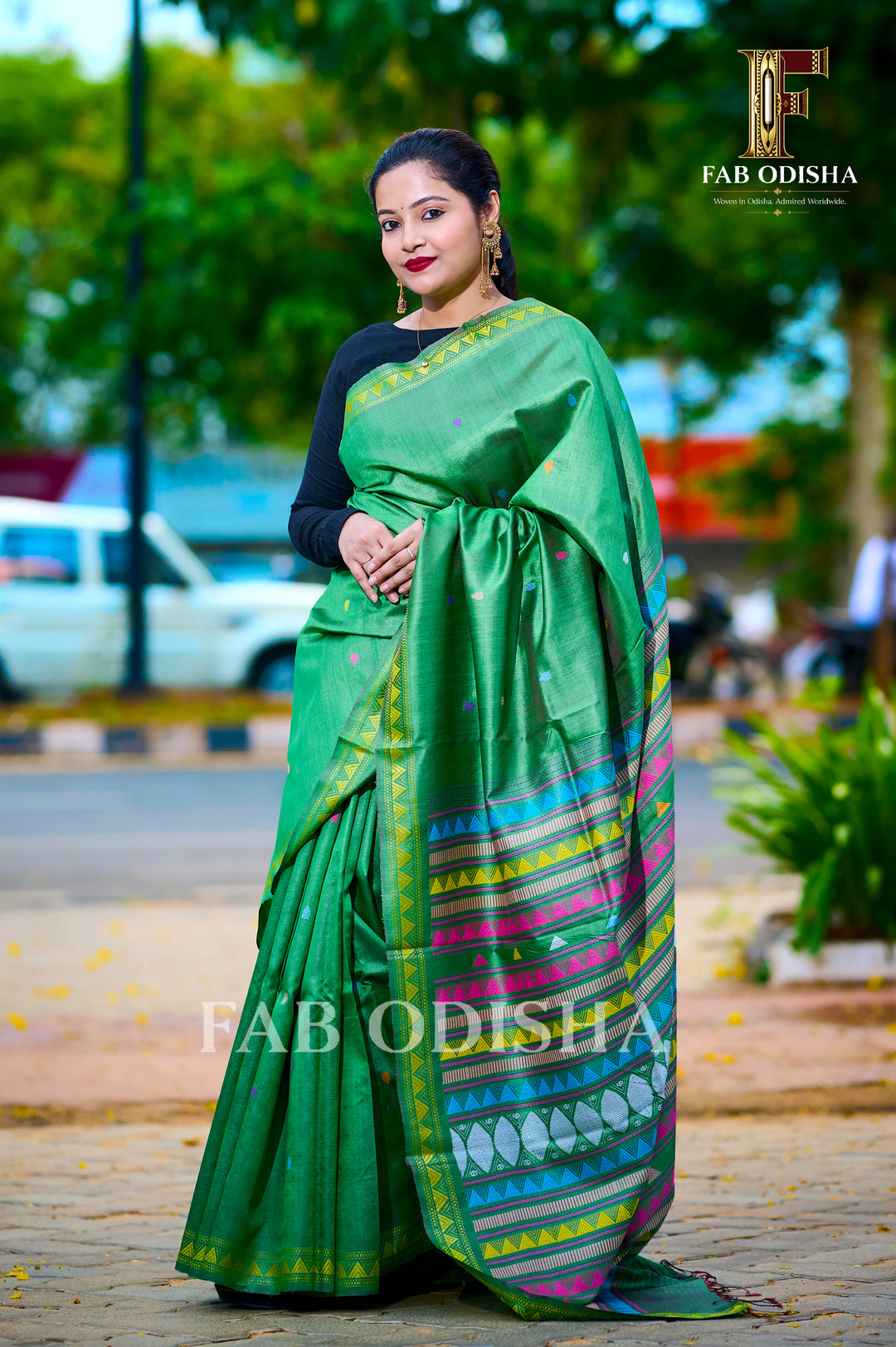 ARANYA VARNA EXCLUSIVE DONGRIA FINE TUSSAR SILK SAREE