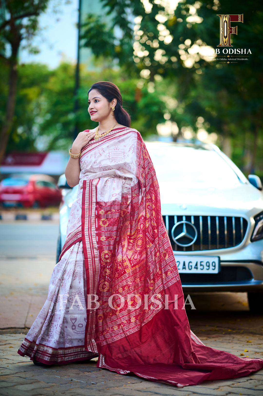 RATNA REKHA MASTER WEAVE SAMBALPURI HANDLOOM PURE SILK SAREE