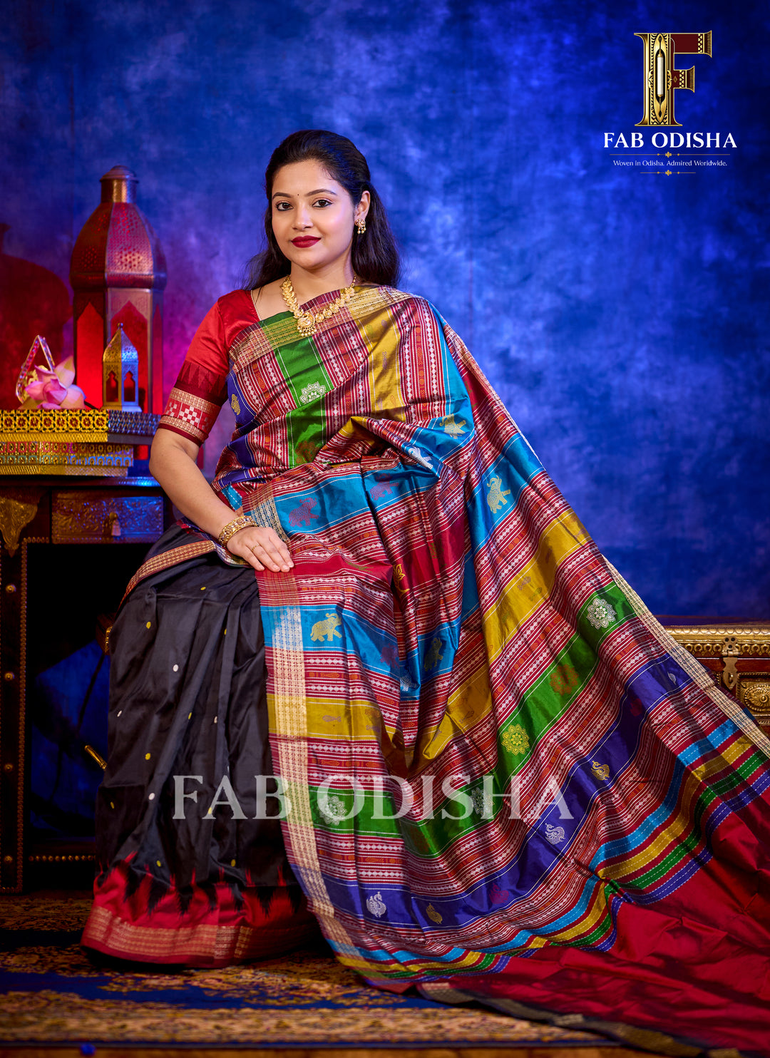 PRIYADARSHINI HALF TISSUE BERHAMPURI HANDLOOM DOUBLE AANCHAL PURE SILK PATTA SAREE