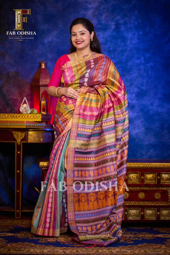 APSARA SHRINGAR MASTER WEAVE FINE TUSSAR SILK SAREE