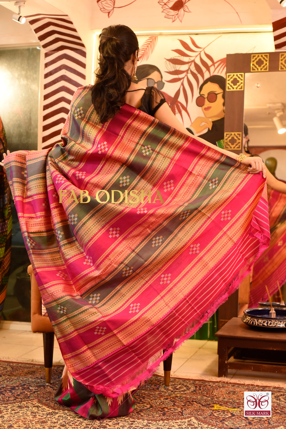 MYSTIC BRIDAL RESPLENDENT DOUBLE ANCHAL BERHAMPURI PATTA SAREE