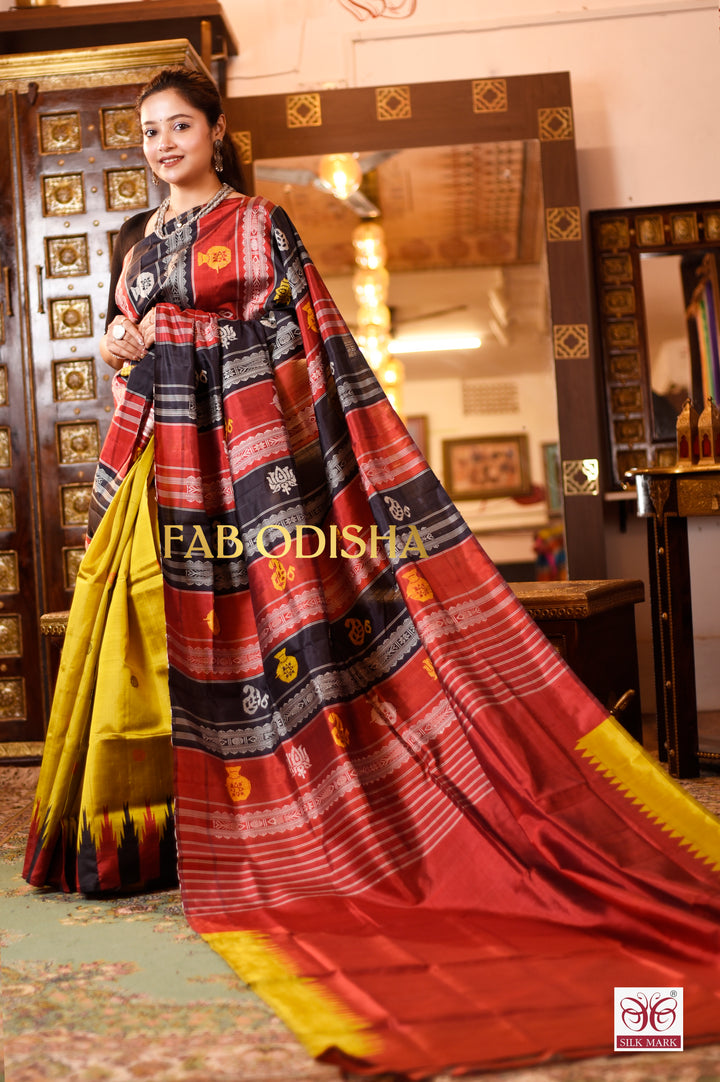 RAJSHREE BERHAMPURI DOUBLE AANCHAL PURE SILK PATTA SAREE