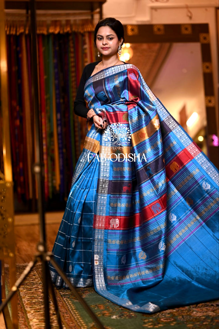 TOPAZ CHECKERED DOUBLE ANCHAL BERHAMPURI PATTA