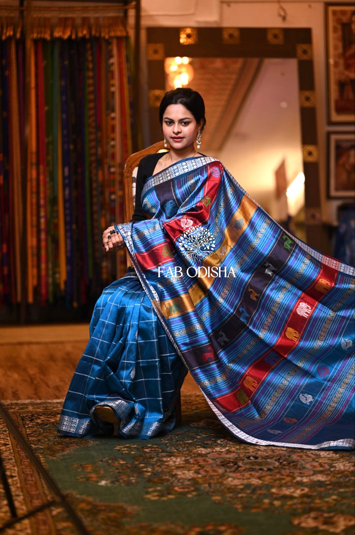 TOPAZ CHECKERED DOUBLE ANCHAL BERHAMPURI PATTA