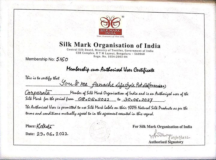 "SHYAMA VIRANGNA" BERHAMPURI DOUBLE PALLU SAREE