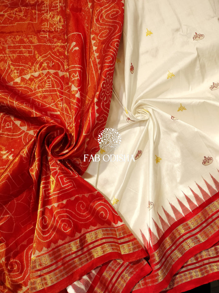 MAHALAKSHMI YANTRA HERITAGE SAMPALPURI TISSUE SILK PATTA SAREE