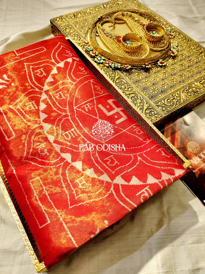 MAHALAKSHMI YANTRA HERITAGE SAMPALPURI TISSUE SILK PATTA SAREE