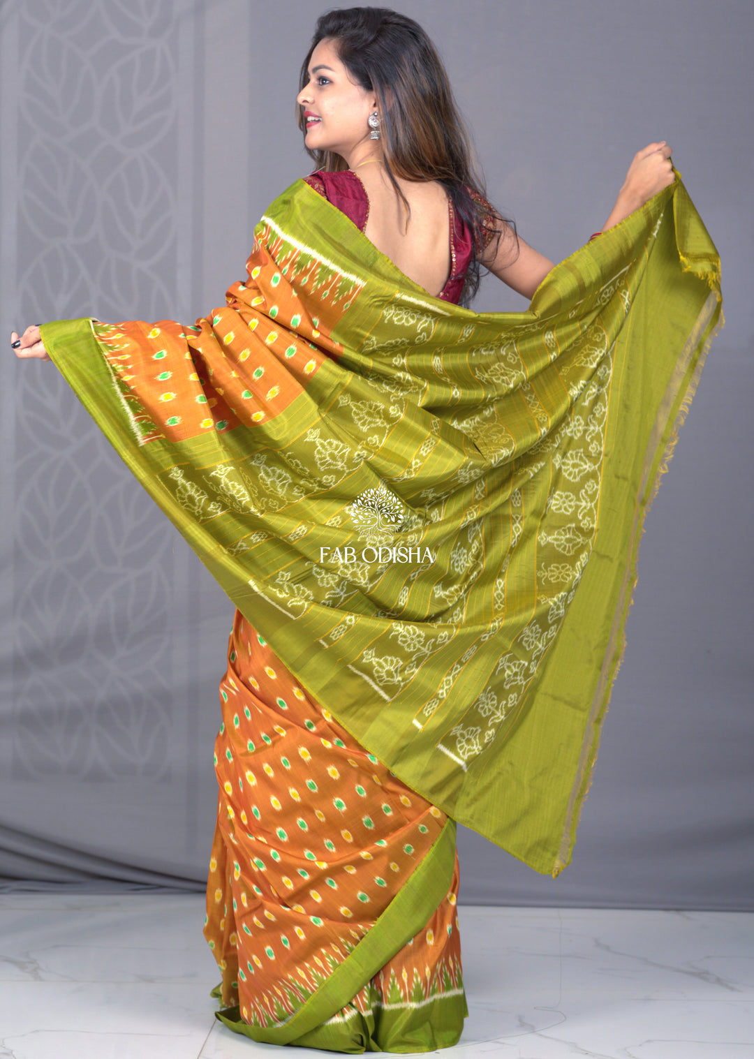 "PRAKRITI" RASAGULLA MOTIF ELITE MULBERRY HANDLOOM SILK SAREE