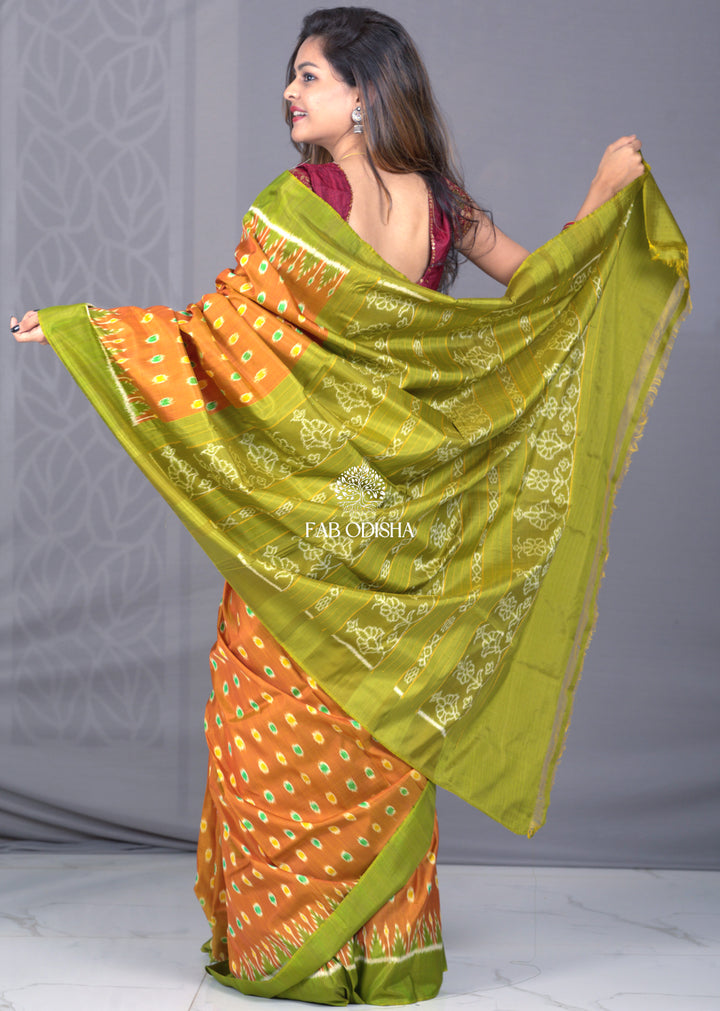 "PRAKRITI" RASAGULLA MOTIF ELITE MULBERRY HANDLOOM SILK SAREE