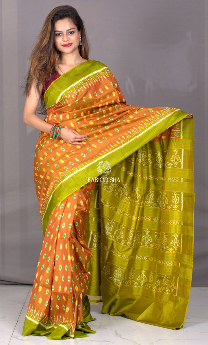 "PRAKRITI" RASAGULLA MOTIF ELITE MULBERRY HANDLOOM SILK SAREE