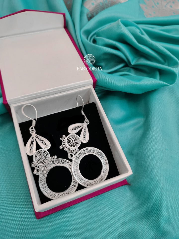"PETALED RINGS" DESIGNER EARRINGS