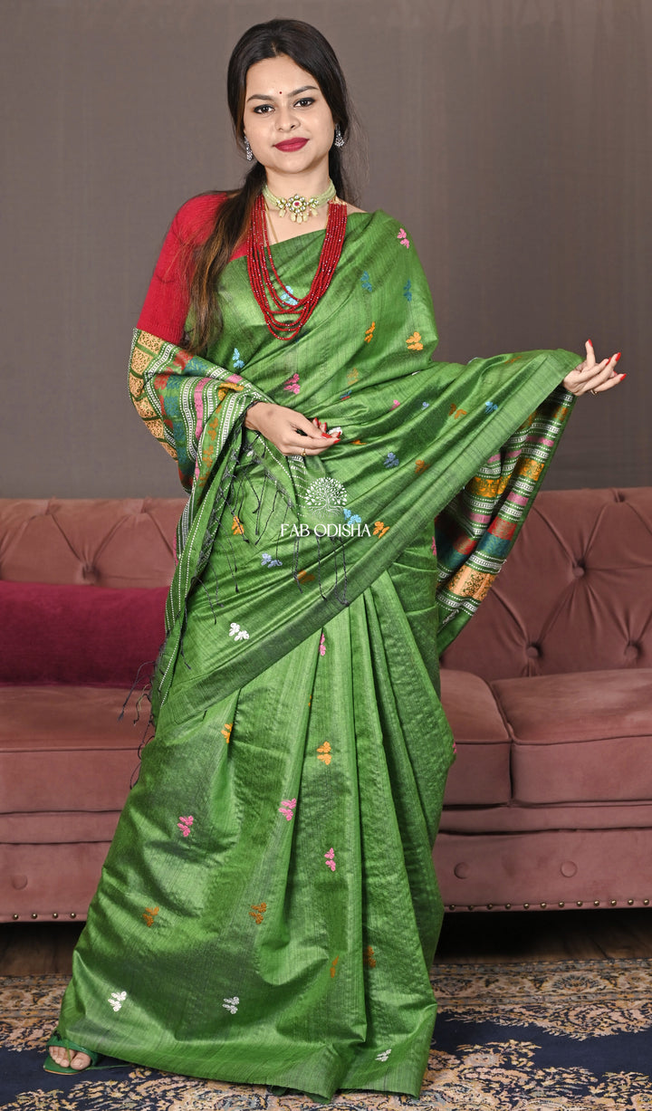 "VAN PARI" FINE TUSSAR JALLA SAREE