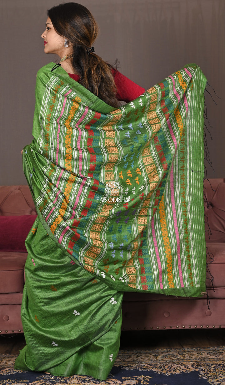 "VAN PARI" FINE TUSSAR JALLA SAREE