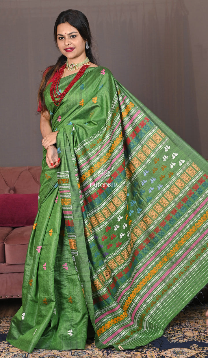 "VAN PARI" FINE TUSSAR JALLA SAREE