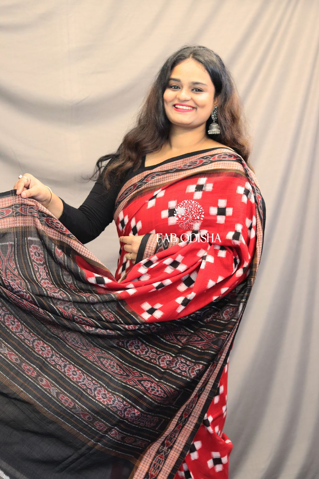 TART RED SAMBALPURI PASSAPALI PURE COTTON
