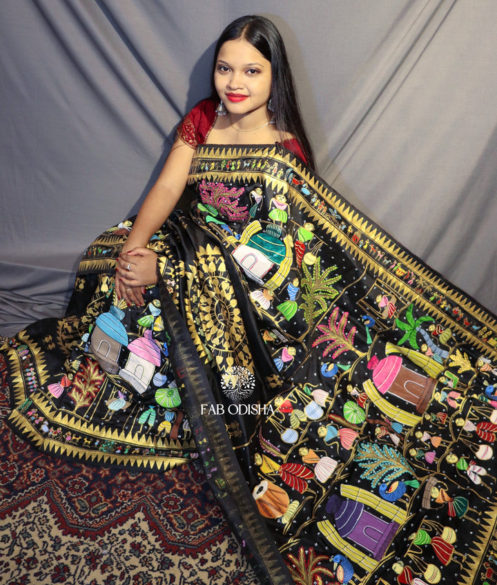 "TRIBAL FESTIVE SEASON" PATTACHITRA SAREE