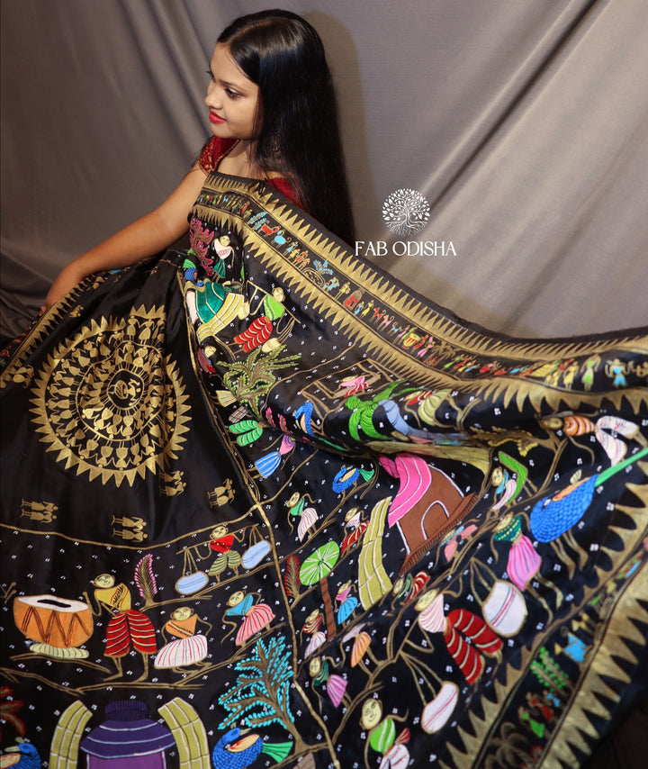 "TRIBAL FESTIVE SEASON" PATTACHITRA SAREE